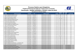 Classifica&ccedil;&atilde;o - ENSINO SUPERIOR e T&Eacute;CNICO