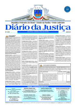 DIÁRIO DA JUSTIÇA 2011 Nº 13.855 João Pessoa, sexta