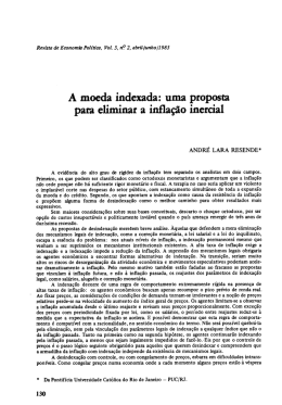 A moeda indexada: uma proposta para eliminar a inﬂa&ccedil;&atilde;o inercial