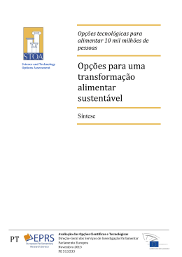 Opções para uma transformação alimentar sustentável
