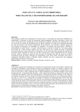 foucault e a educa&ccedil;&atilde;o libert&aacute;ria: por uma escola
