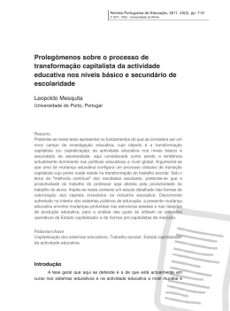 Proleg&oacute;menos sobre o processo de transforma&ccedil;&atilde;o