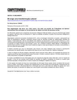 BI exige uma transformação cultural