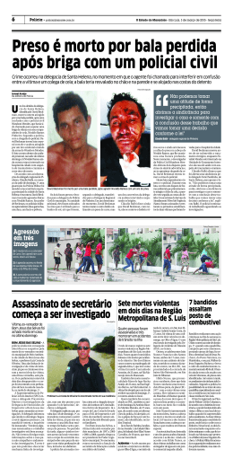 Preso &eacute; morto por bala perdida ap&oacute;s briga com um