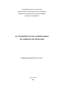 as conseqüências do assédio moral no ambiente