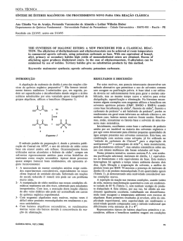 nota técnica síntese de ésteres malônicos: um