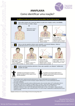 ANAFILAXIA Como identificar uma rea&ccedil;&atilde;o?