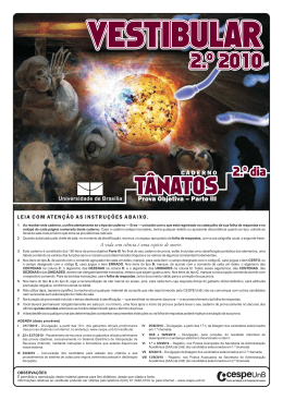 2o Dia - Caderno TANATOS - CESPE / UnB