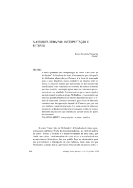 alcib&iacute;ades redivivo: interpreta&ccedil;&atilde;o e retrato - P&oacute;s