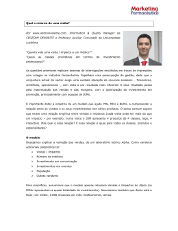Qual o retorno de uma visita? Por www.antoniovalente.com