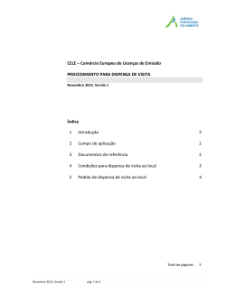 Procedimento para dispensa de visita