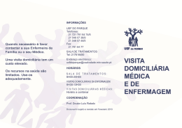 Visita domicili&aacute;ria m&eacute;dica e de enfermagem