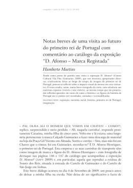 Notas breves de uma visita ao futuro do primeiro rei de