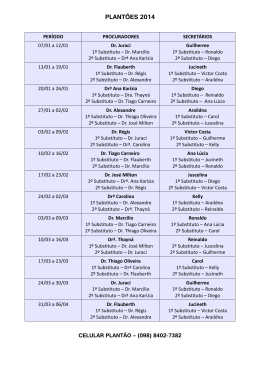 PLANTÕES 2014