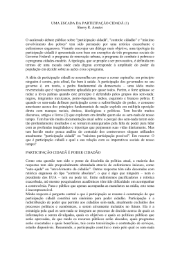 UMA ESCADA DA PARTICIPAÇÃO CIDADÃ