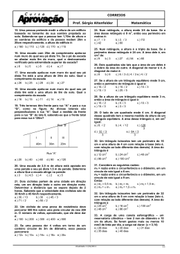 CORREIOS Prof. Sérgio Altenfelder Matemática 11