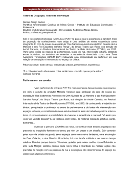 Denise Ara&uacute;jo Pedron - Teatro de Ocupa&ccedil;&atilde;o