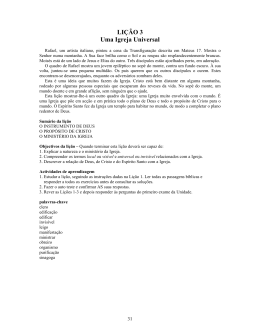 LI&Ccedil;&Atilde;O 3 Uma Igreja Universal