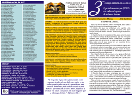 3 IGREJA BATISTA DE MAR&Iacute;LIA Que todos conhe&ccedil;am JESUS em