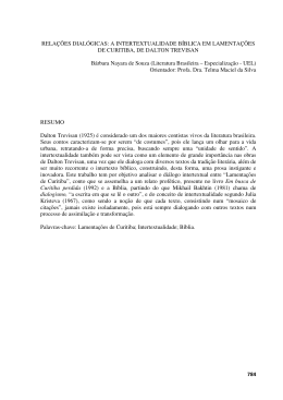 784 RELA&Ccedil;&Otilde;ES DIAL&Oacute;GICAS: A INTERTEXTUALIDADE