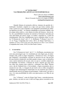 "ESTRANHO" NAS PROJE&Ccedil;&Otilde;ES AFETIVAS CONTEMPOR&Acirc;NEAS