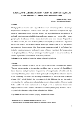 educa&ccedil;&atilde;o e ludicidade: uma forma de atenuar sequelas