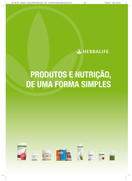 produtos e nutrição, de uma forma simples
