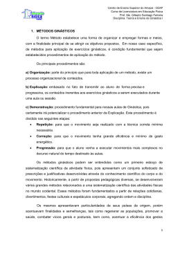 1 1. M&Eacute;TODOS GIN&Aacute;STICOS O termo M&eacute;todo estabelece