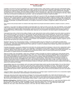 REVISTA &Acirc;MBITO JUR&Iacute;DICO &reg; Princ?os da licita? A licita&ccedil;&atilde;o &eacute; uma