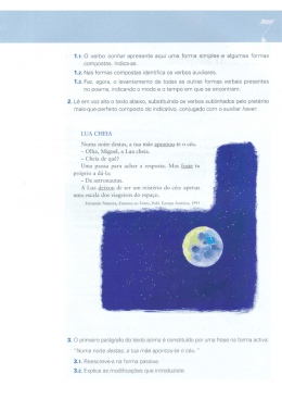 1.1. O verbo sonhar apresenta aqui uma forma simples e algumas