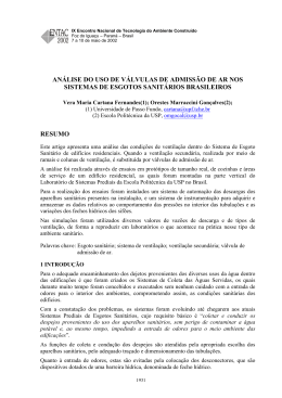 an&aacute;lise do uso de v&aacute;lvulas de admiss&atilde;o de ar nos