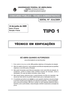 Prova - Diretoria de Processos Seletivos