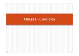 Classes - Exercícios