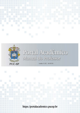 Manual de Utilização do Portal Acadêmico - PUC-SP