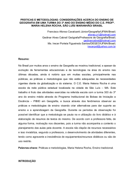 PR&Aacute;TICAS E METODOLOGIAS: CONSIDERA&Ccedil;&Otilde;ES ACERCA DO