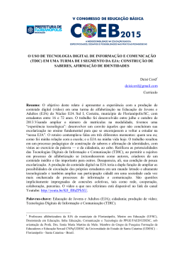 (tdic) em uma turma de i segmento da eja