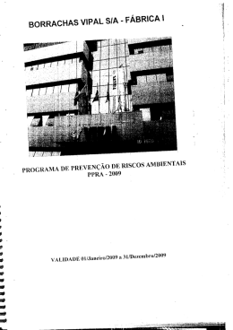 2009 – PPRA fábrica I.(Sacos de Ar, embalagem e Vulcanização)
