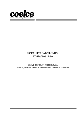 ESPECIFICAÇÃO TÉCNICA ET-126/2006 R-00