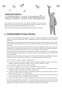 1. CONHECENDO O FALA ESCOLA