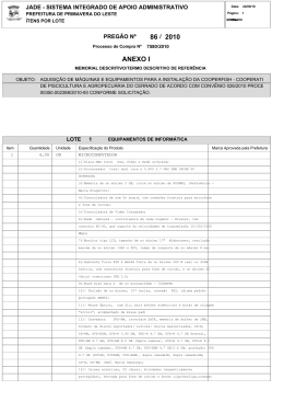 Itens por Lote - Prefeitura Municipal de Primavera do Leste