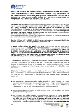 edital de sele&ccedil;&atilde;o de fornecedores, modalidade coleta de pre&ccedil;os