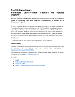 Profil international : Pontifícia Universidade Católica do Paraná