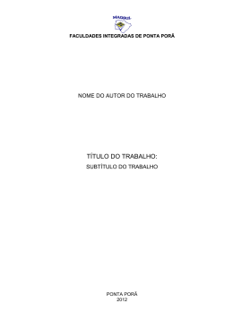 TÍTULO DO TRABALHO: