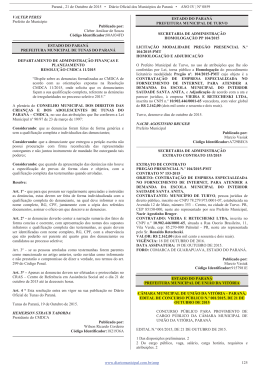 Edital - Di&aacute;rio Oficial