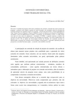 extens&atilde;o universit&aacute;ria como trabalho social &uacute;til