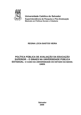 POL&Iacute;TICA P&Uacute;BLICA DE AVALIA&Ccedil;&Atilde;O DA - in&iacute;cio