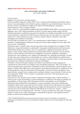 Arte e universidade: uma rela&ccedil;&atilde;o conflituosa?