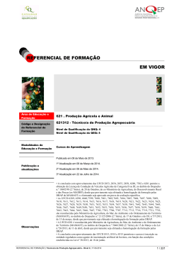 EM VIGOR REFERENCIAL DE FORMA&Ccedil;&Atilde;O