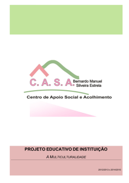 PROJETO EDUCATIVO DE INSTITUI&Ccedil;&Atilde;O