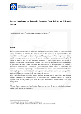 Aceder ao Artigo em PDF - Revista E-Psi